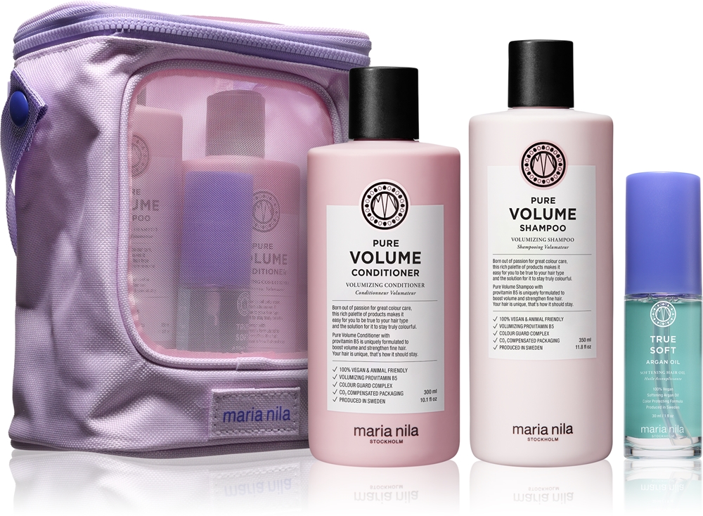 Maria Nila Pure Volume Beauty Bag Gift Set for More Hair Volume