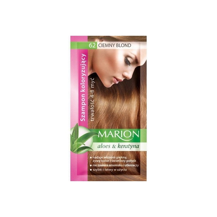 Marion Color Shampoo with Aloe Extract 4-8 Washes /62/ Dark Blonde 40 ml