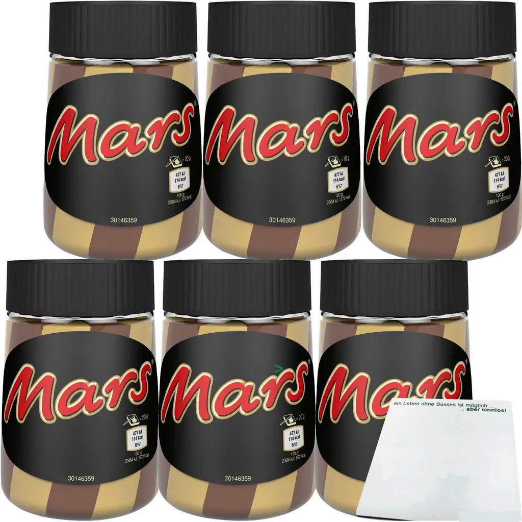 Mars Spread with Milk Chocolate and Caramel Cream 6-pack (6x350g Jar) + usy Block