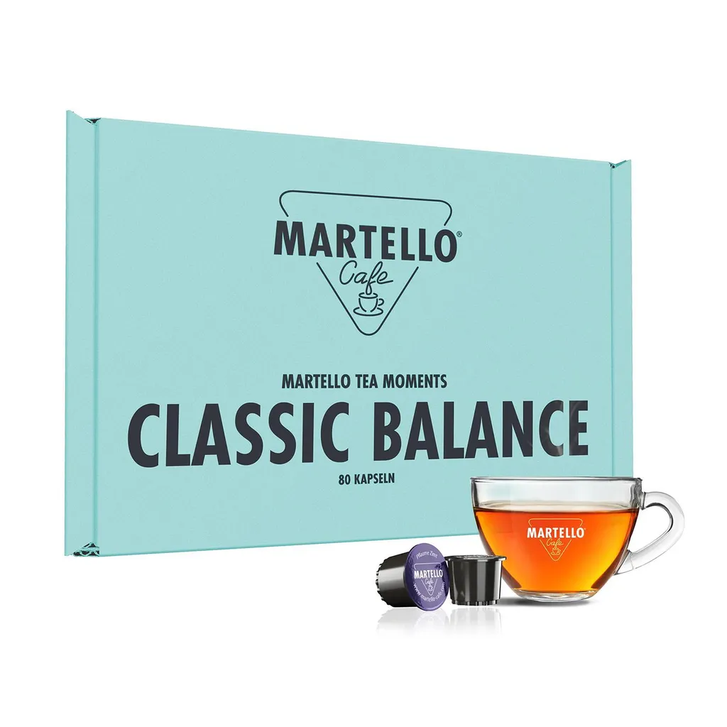 MARTELLO Cafe Martello Tea Set CLASSIC BALANCE - Fresh, aromatic leaves - 80 capsules, for MARTELLO capsule machines