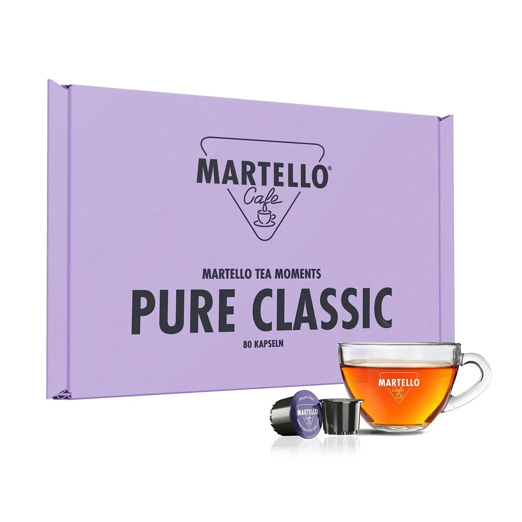 MARTELLO Cafe Martello Tea Set PURE CLASSIC - Fresh, aromatic leaves - 80 capsules, for MARTELLO capsule machines