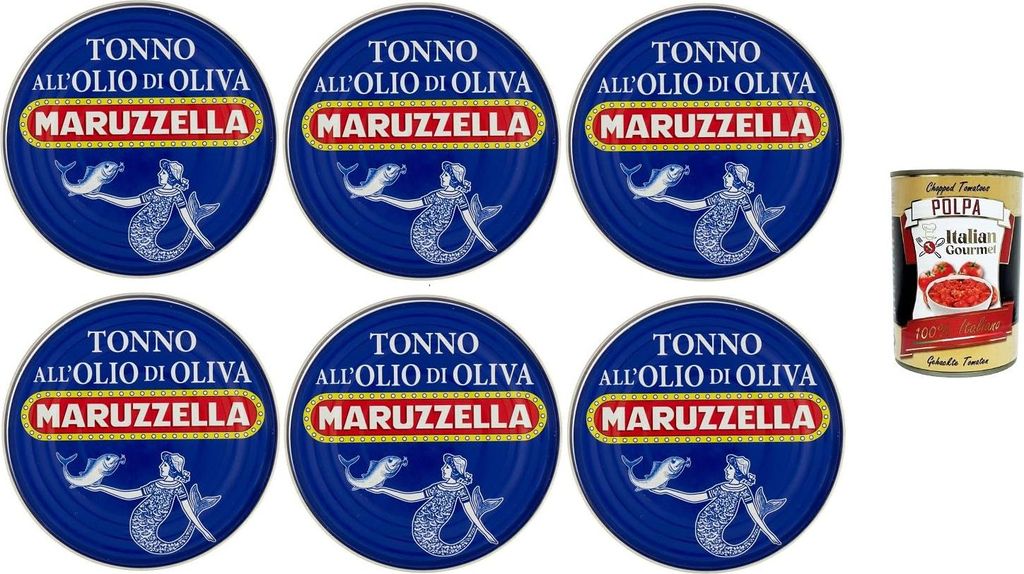 Italian Gourmet E.R. MARUZZELLA Tonno in olio doliva tuna in olive oil 6x200gr + Italian Gourmet polpa 400g