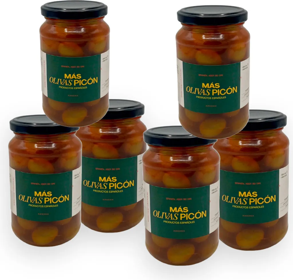 Mas Olivas Picon. Pickled green olives 6 x 380g