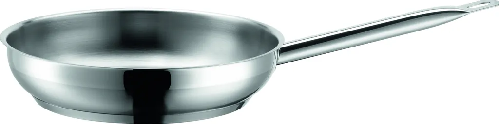 Maser Mäser 926107 Professional I Frying Pan, Ø 24cm, Stainless Steel 18/10, Silver (1 piece)