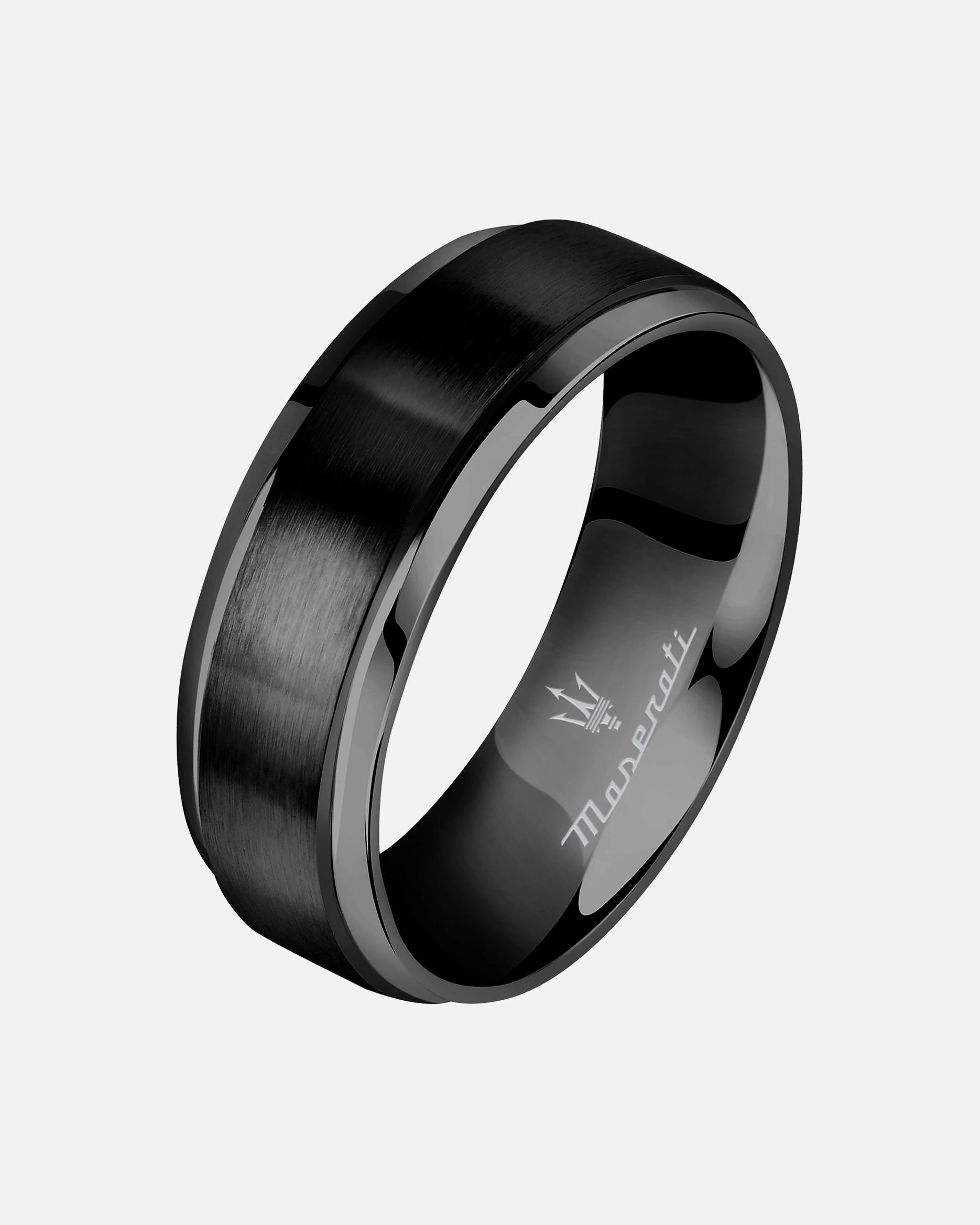 Maserati ring men's ring stainless steel, ceramic