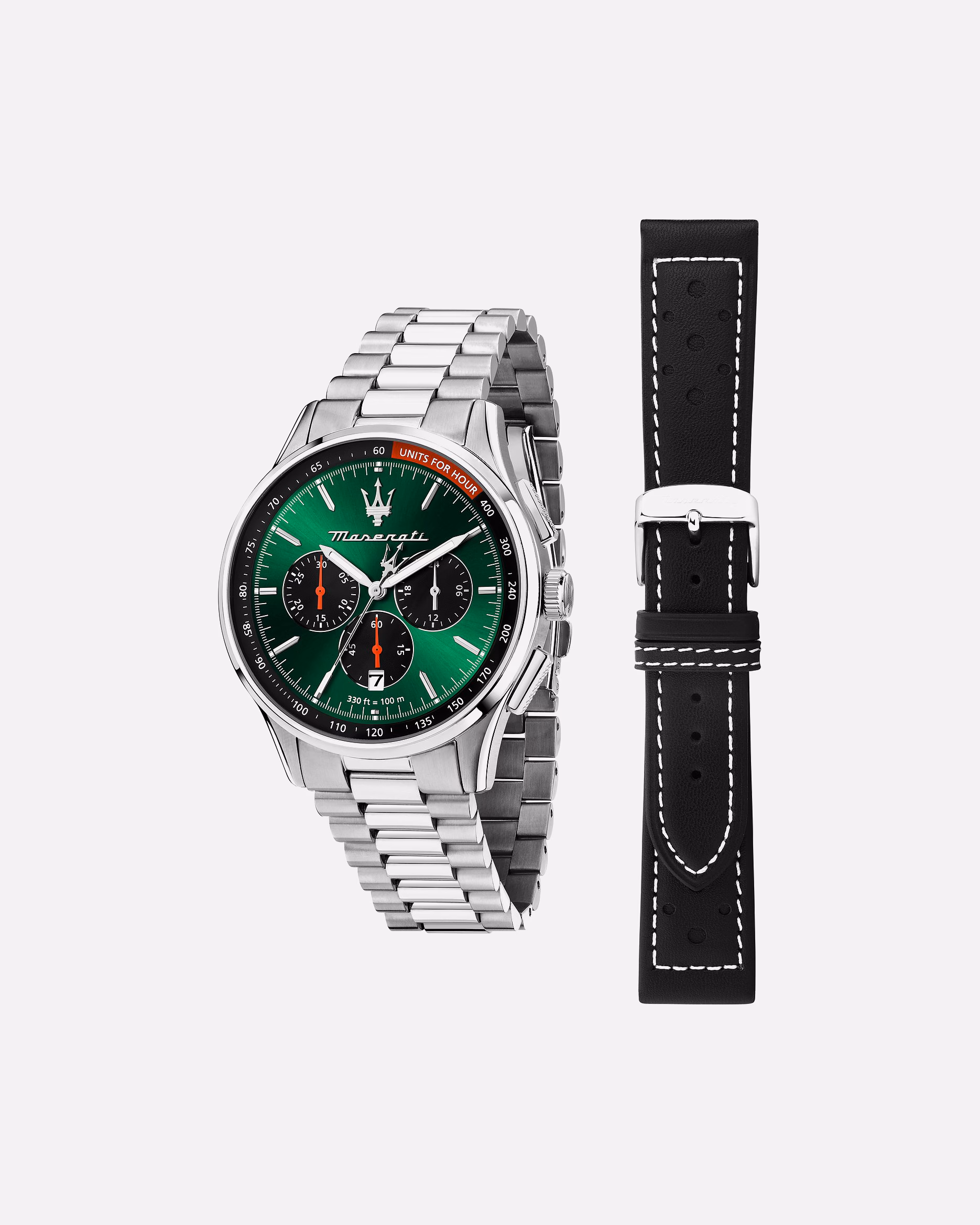 Maserati watch watch set including interchangeable stainless steel bracelet