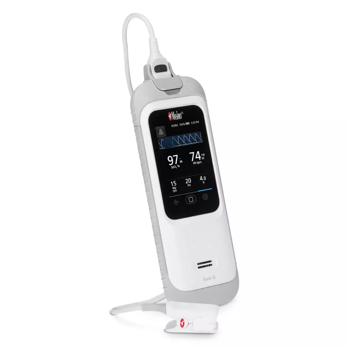 Masimo Rad-G pulse oximeter,L 7.4 x W 19.8 x H 2.5 cm