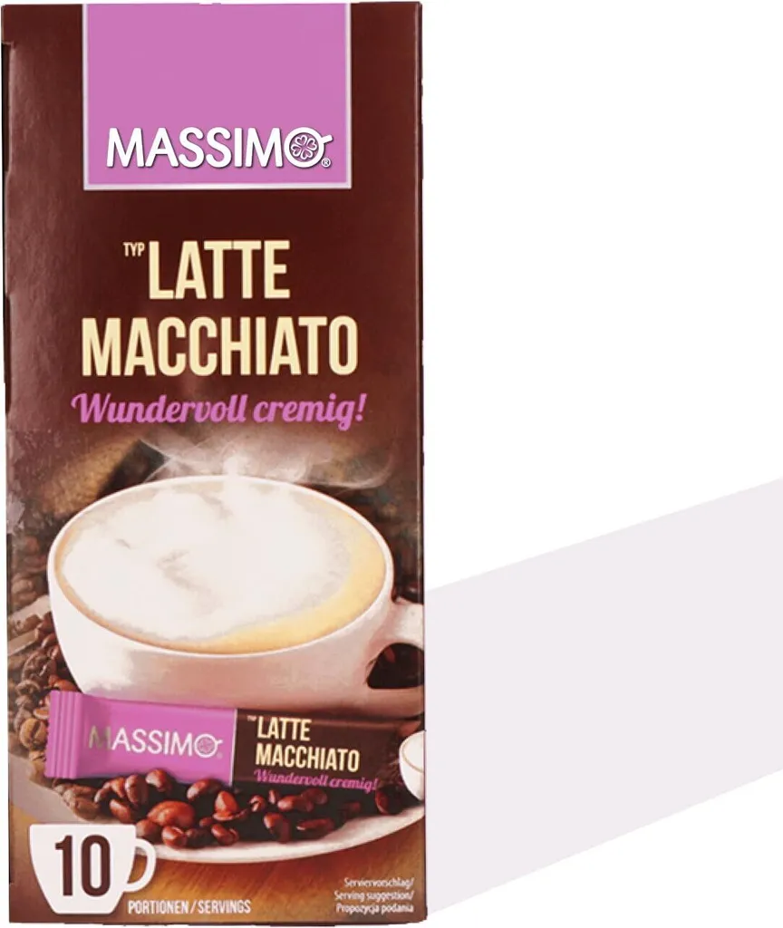 TSI Consumer Goods MASSIMO Latte Macchiato 160 Sticks Value Pack (16 x 10 Sticks á 12.5g) Instant Coffee