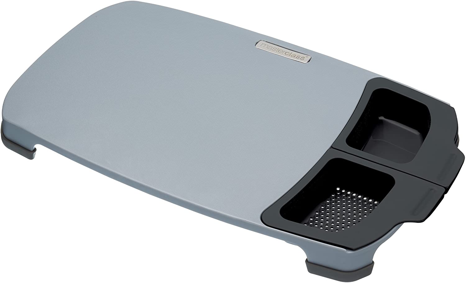 KitchenCraft Master Class 28 x 47 x 4 cm Polypropylene Non-Slip Chopping Station, Grey