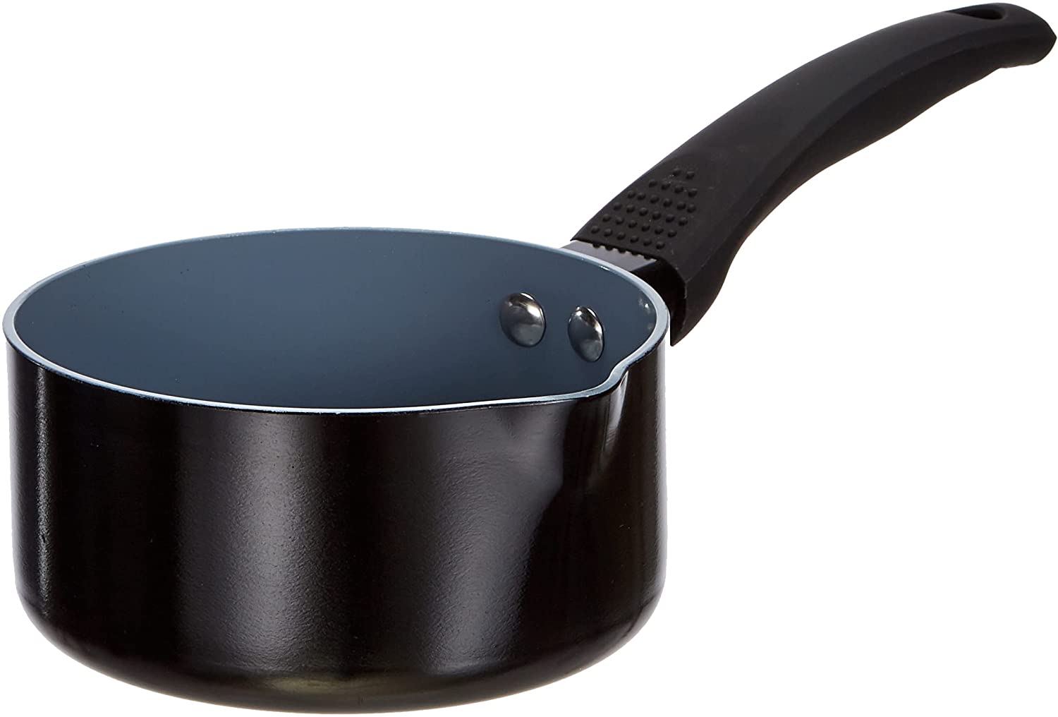 KitchenCraft Masterclass Milk Pan Master Class Porcelain Coated 14 cm Aluminium in Silver, 10 cm