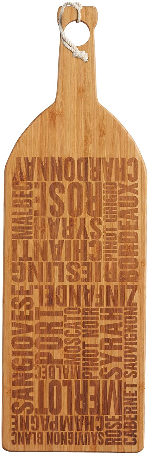 KitchenCraft Master Class Bamboo Wine Bottle Cheese Board