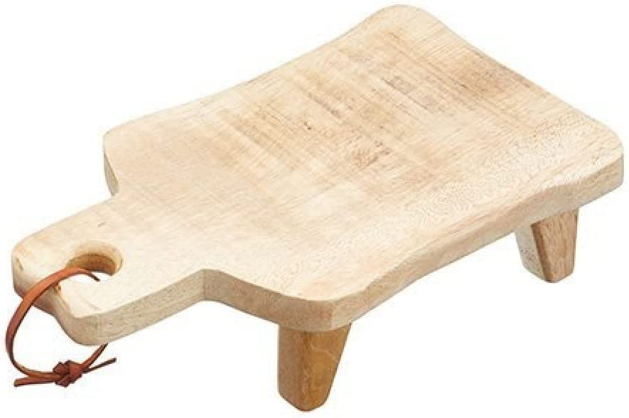KitchenCraft Master Class Medium Raised Mango Wood Serving Board, 30 x 18 cm (12\" x 7\")