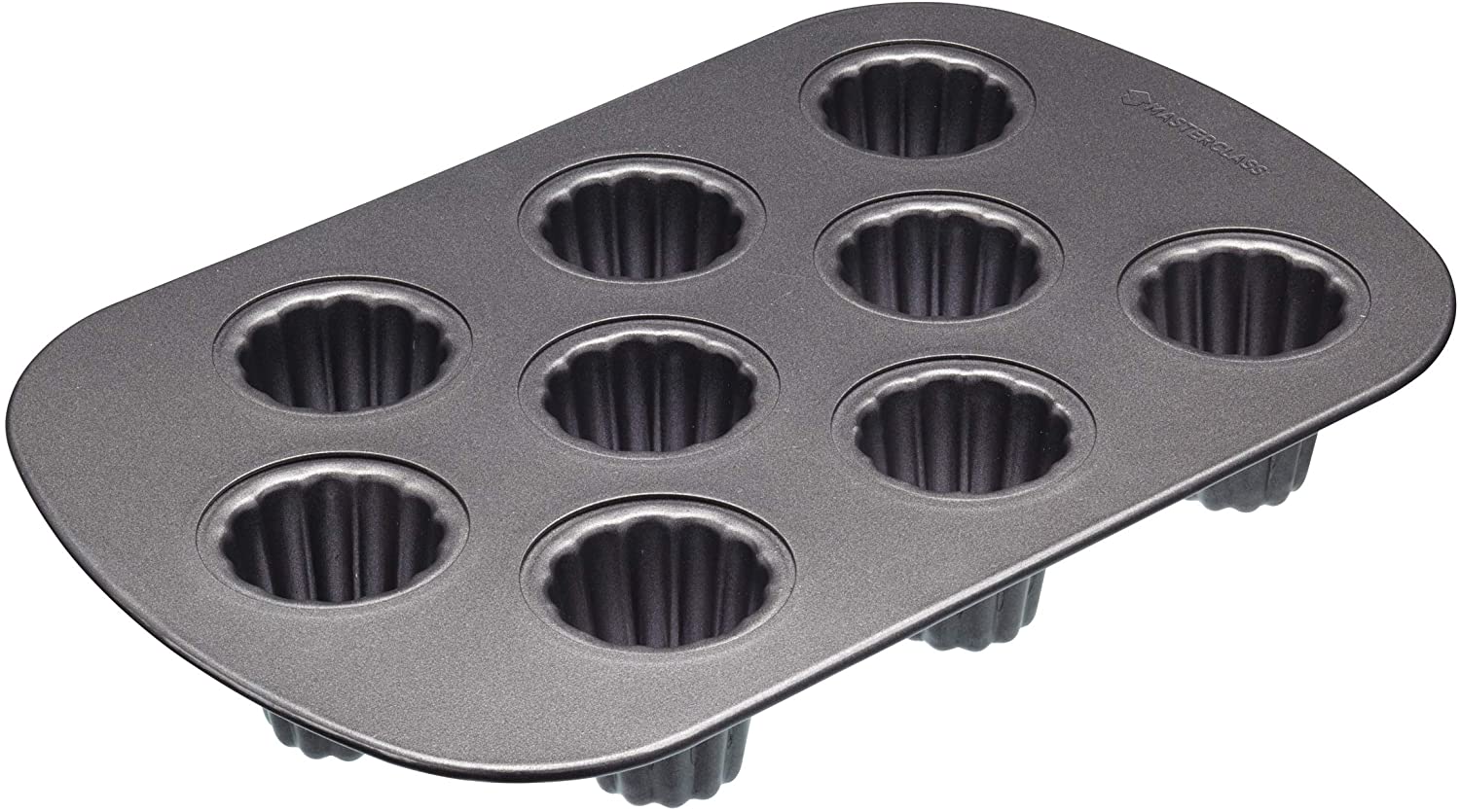 KitchenCraft Master Class Non-Stick 9-Hole Canelé Mould / Baking Tin, 32.5 x 22 cm (13 x 8.5 inch)