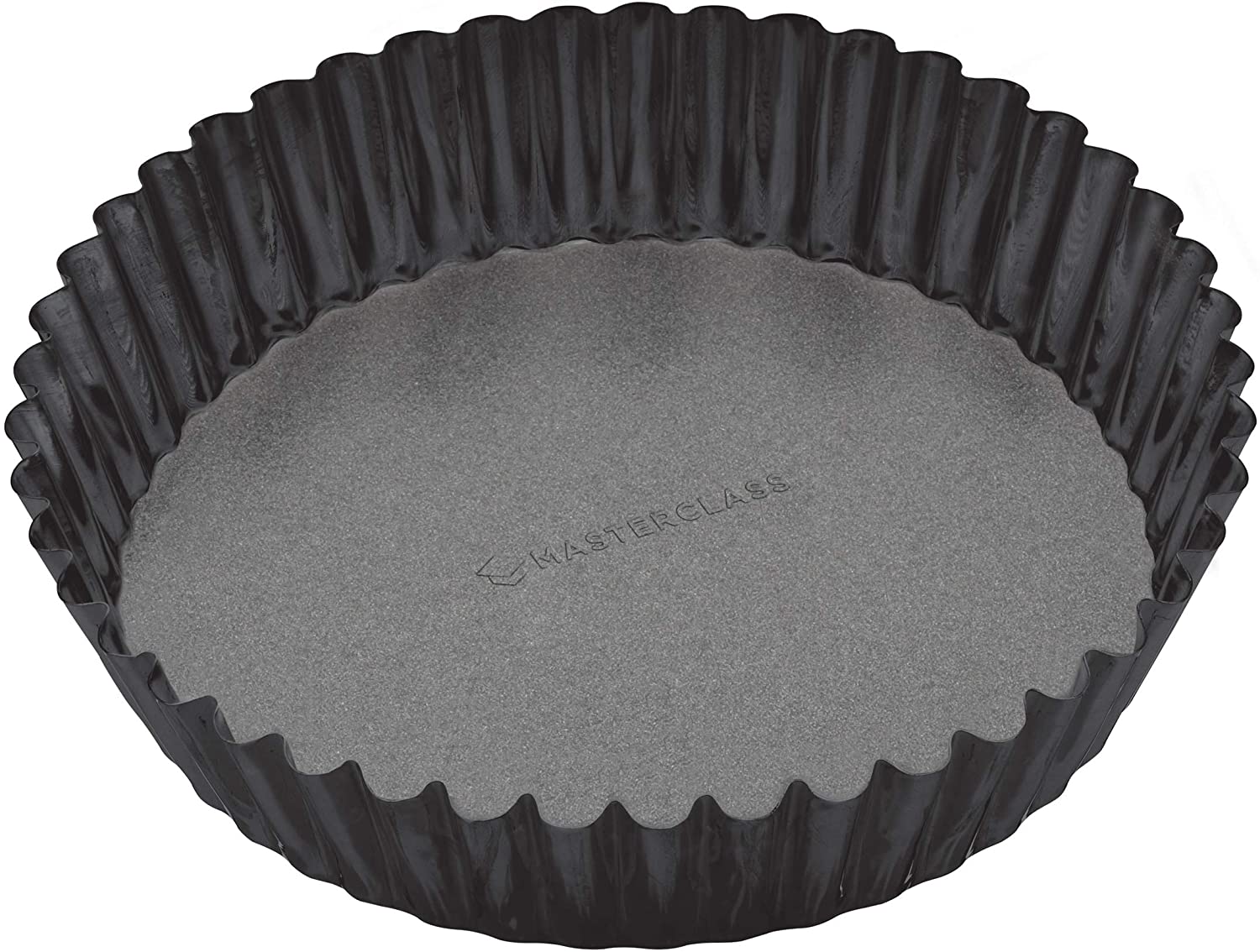 KitchenCraft Master Class Non-Stick Extra Deep Fluted Tart Tin / Flan Dish With Loose Base, 25 cm (10\")