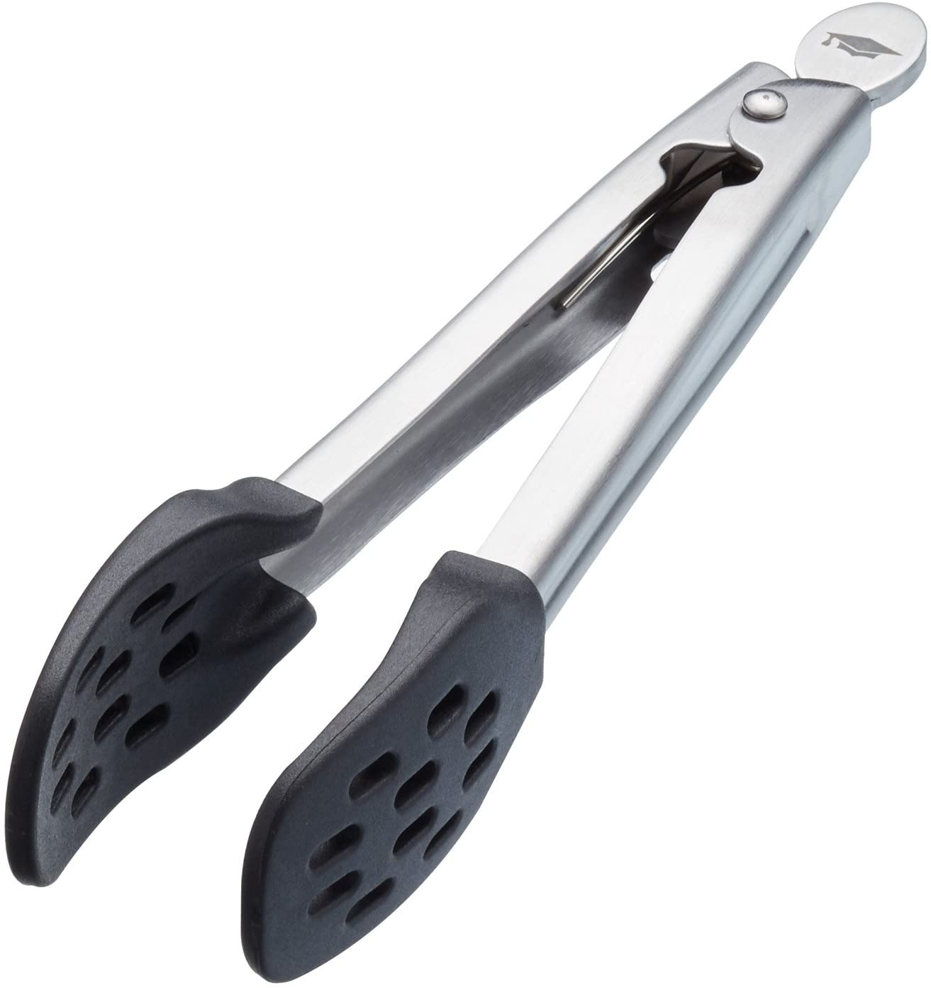 KitchenCraft Master Class Nylon-Headed Metal Kitchen Tongs, 18 cm (7\")