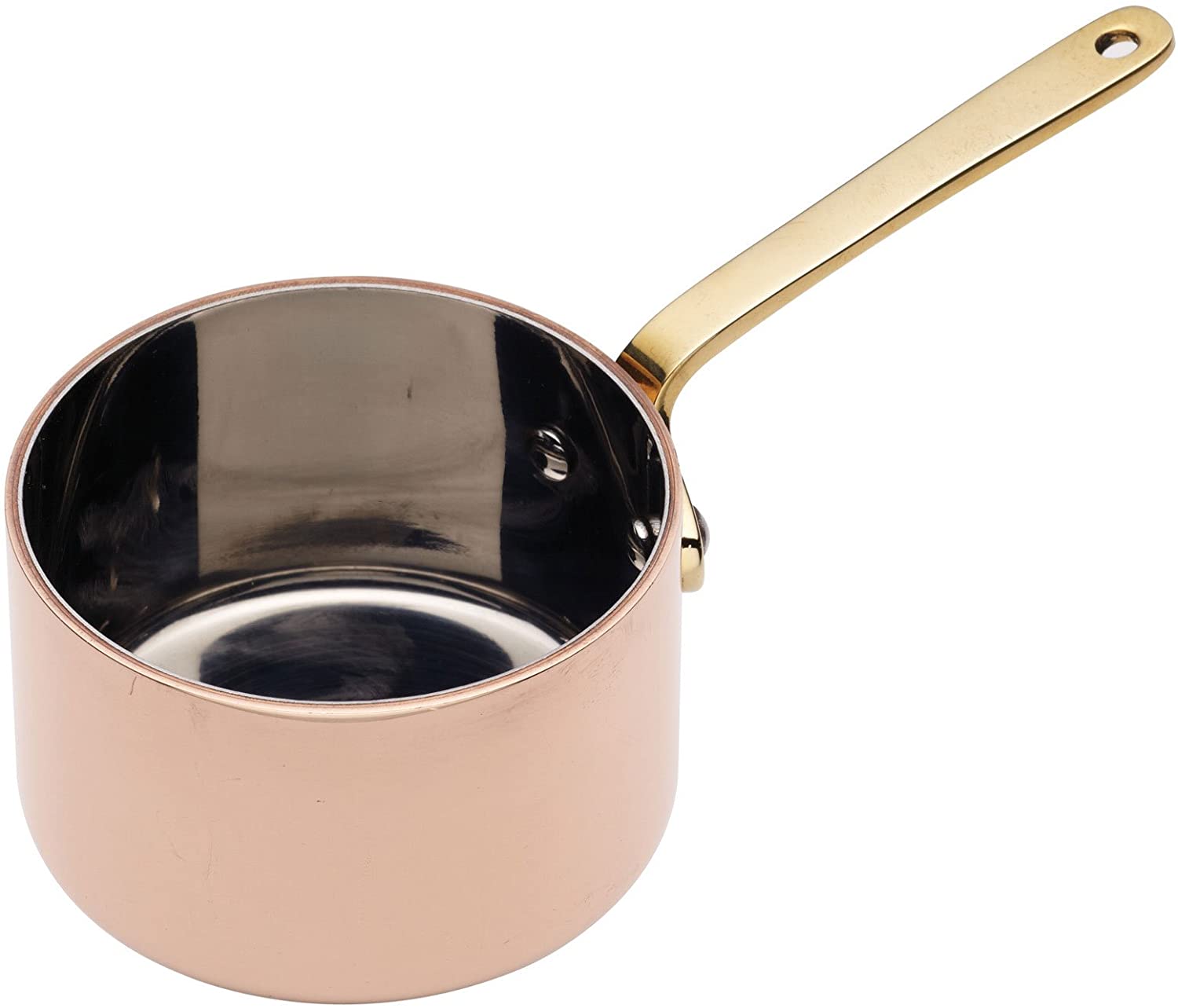 KitchenCraft Master Class Professional Copper Mini Saucepan / Sauce Serving Pot, 6.5 cm (2.5\")