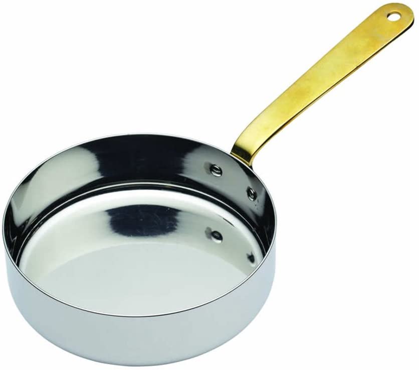 KitchenCraft Master Class Professional Stainless Steel Mini Frying Pan / Sauce Serving Pot, 12 cm (4.5\")