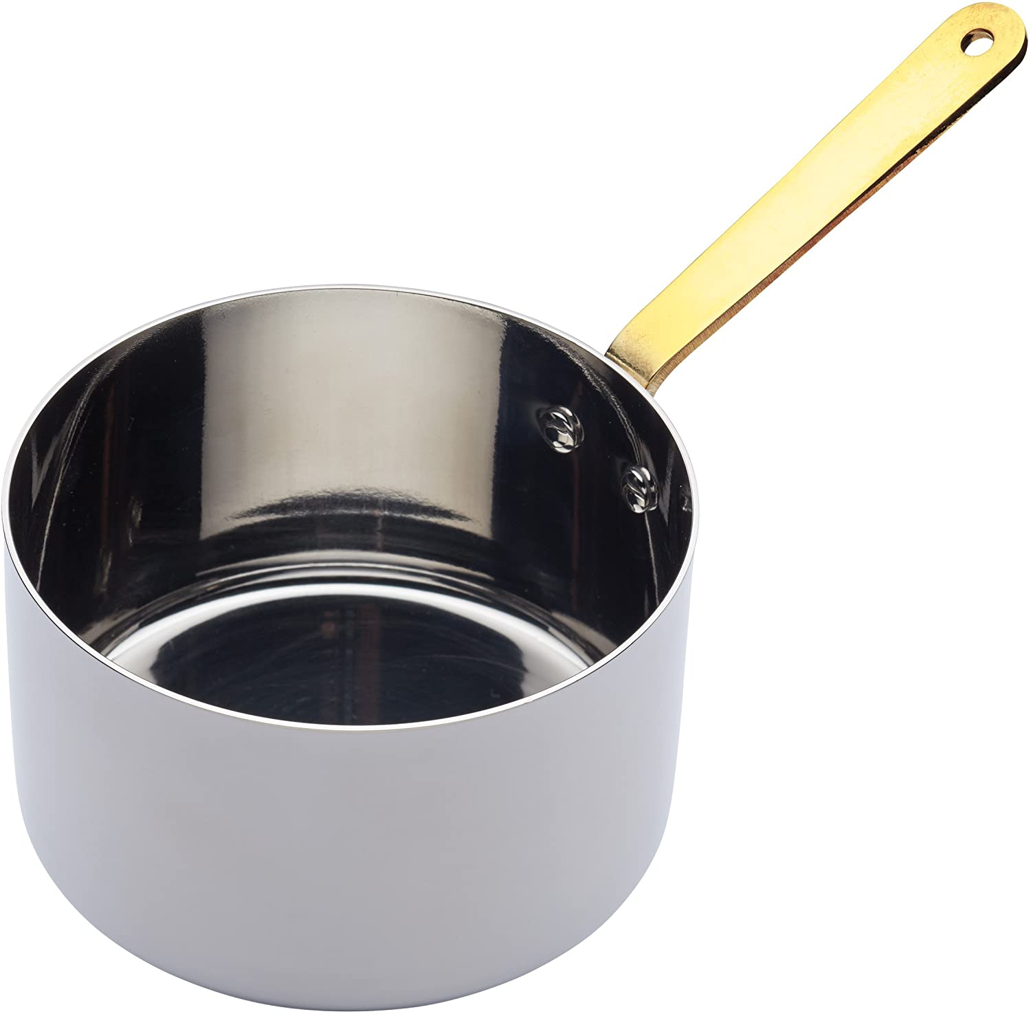 KitchenCraft Master Class Professional Stainless Steel Mini Saucepan / Serving Pot, 10 cm (4\")