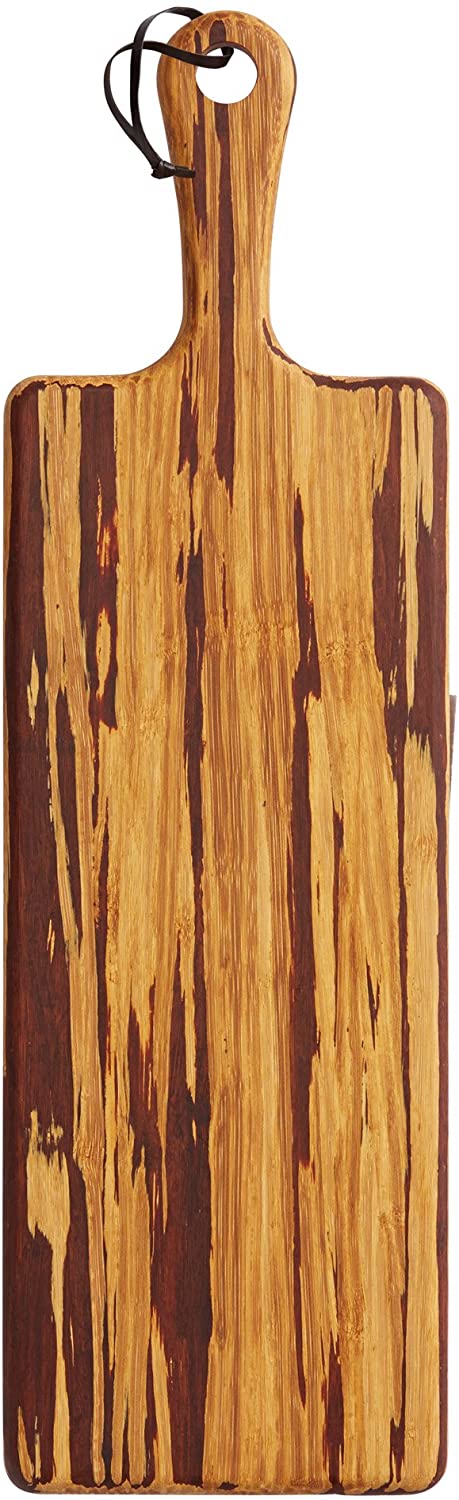 KitchenCraft Master Class Large Bamboo Wooden Serving Paddle / Antipasti Board, 15 x 51 cm (6\" x 20\")