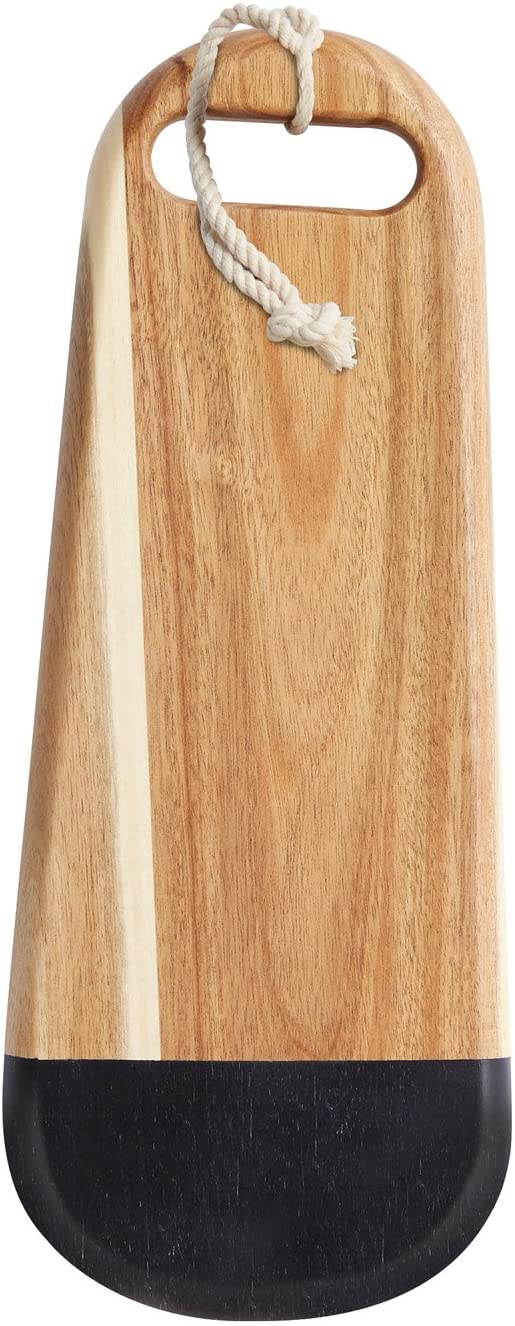 KitchenCraft Master Class Small \"Write & Serve\" Acacia Wood Chopping / Serving Board, 14 x 35 cm (5.5\" x 13.5\")