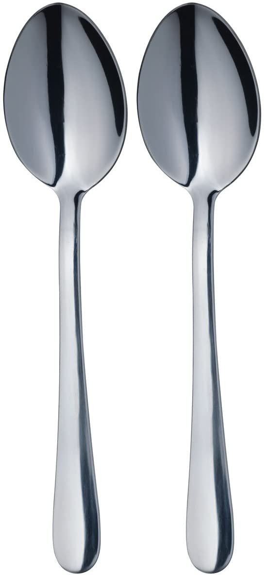 KitchenCraft Master Class Stainless Steel Dessert Spoons, 18 cm (Set of 2)