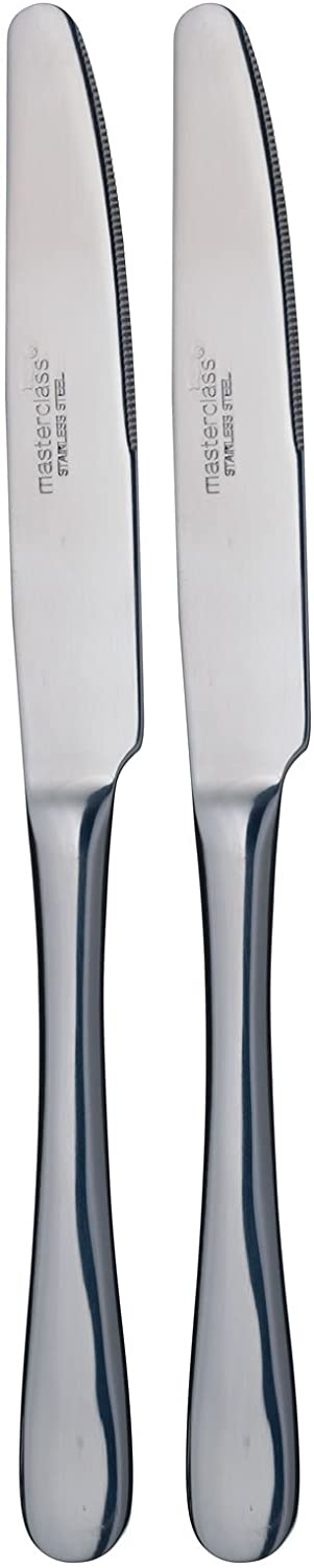 KitchenCraft Master Class Stainless Steel Dinner Knives, 23 cm (Set of 2)