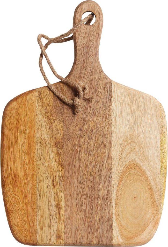 MasterClass - MasterClass wooden cutting and serving board with handle, 28 x 41 cm (11" x 16"), natural wood