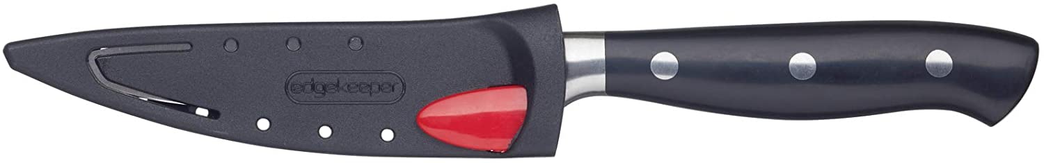 KitchenCraft MasterClass MCEKTRUTIL Small Stainless Steel Kitchen Knife Sharpener, Black