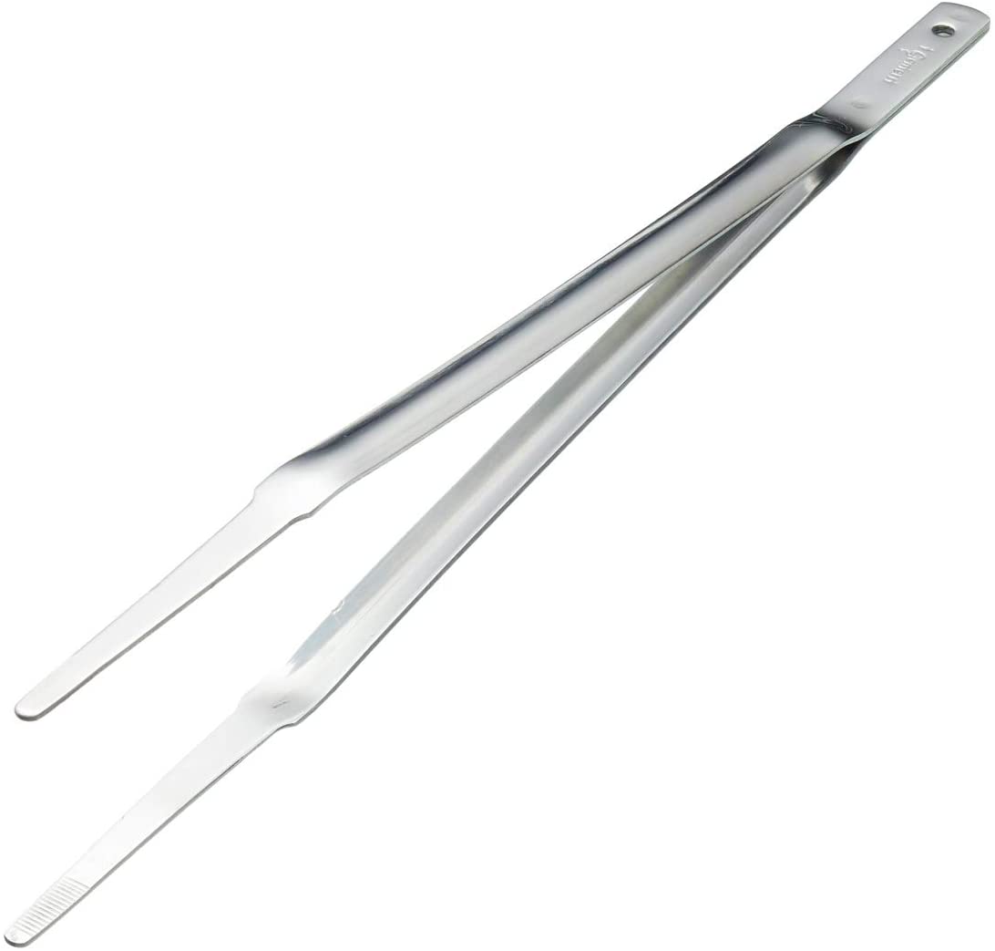 KitchenCraft MasterClass MCPREPTONGS32 Long Reach Stainless Steel Cooking Tweezers
