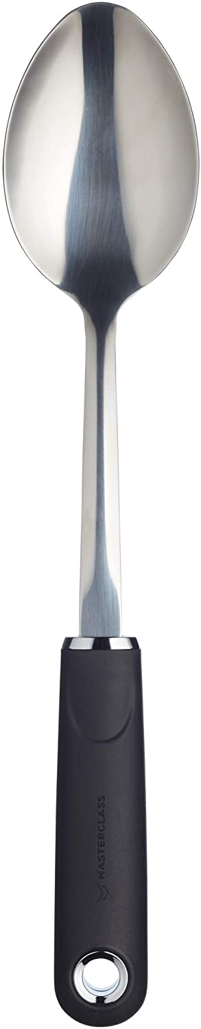 KitchenCraft MasterClass MCSGNWSSCS Stainless Steel Soft Grip Spoon - Black