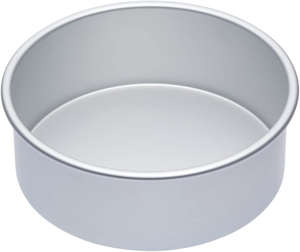 KitchenCraft Masterclass Round Deep Cake Tin 20x7,5 cm – Anodised Silver
