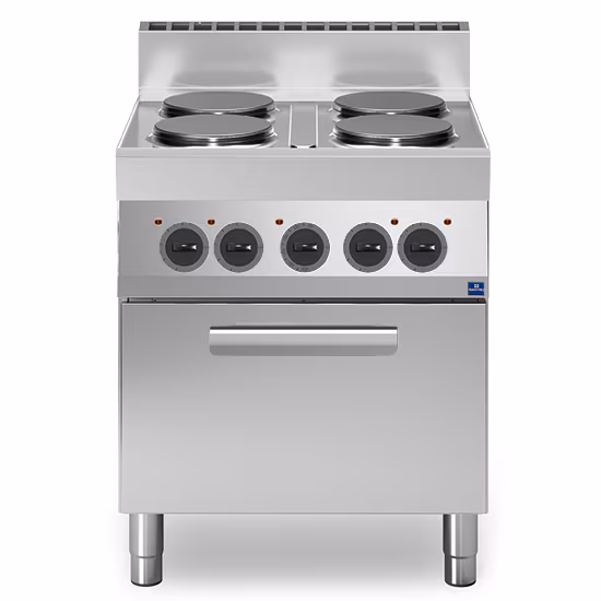 Mastro Cook&Snack electric cooker, 4 burners, 1 electric convection oven, 700 x 650 x 850 mm
