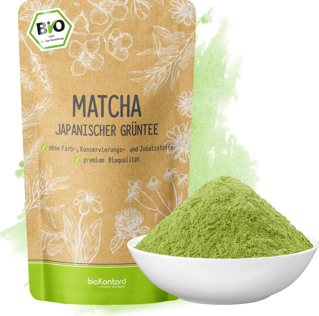 Matcha powder 100g | No additives - 100% natural | Premium Japanese Matcha Tea | Green tea powder from bioKontor