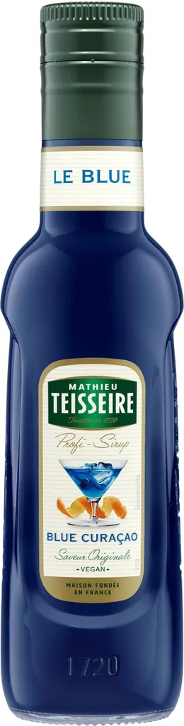 Mathieu Teisseire Drink Syrup Blue Curacao 0.25L (pack of 1)
