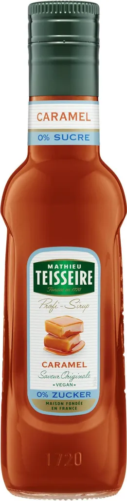 Mathieu Teisseire Drinks Syrup Caramel 0% Sugar 0.25L (Pack of 1)