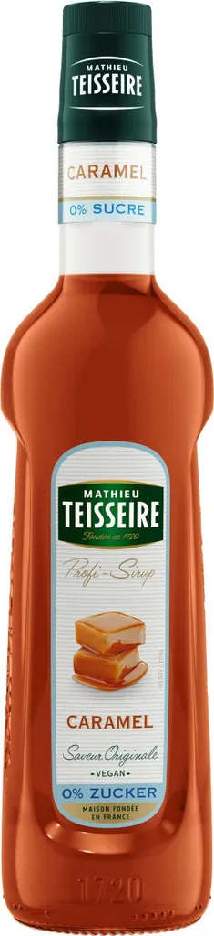 Mathieu Teisseire Drinks Syrup Caramel 0% Sugar 0.7L (Pack of 1)