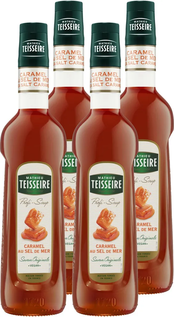 Mathieu Teisseire Drink Syrup Caramel au Sel de Mer 0.7L (pack of 4) 700 ml