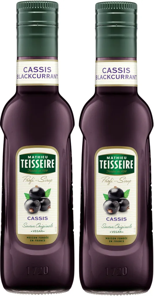 Mathieu Teisseire Drink Syrup Cassis 0.25L (pack of 2)
