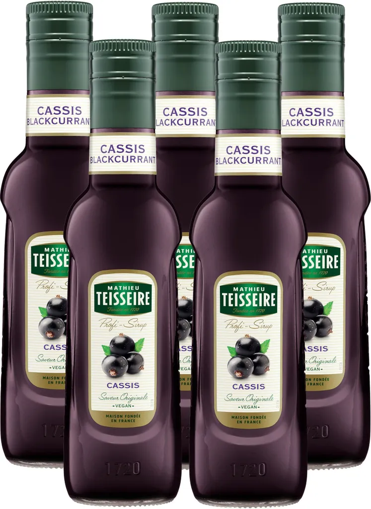 Mathieu Teisseire Drink Syrup Cassis 0.25L (pack of 5)