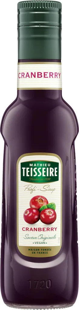 Mathieu Teisseire Drink Syrup Cranberry 0.25L (pack of 1) 250 ml