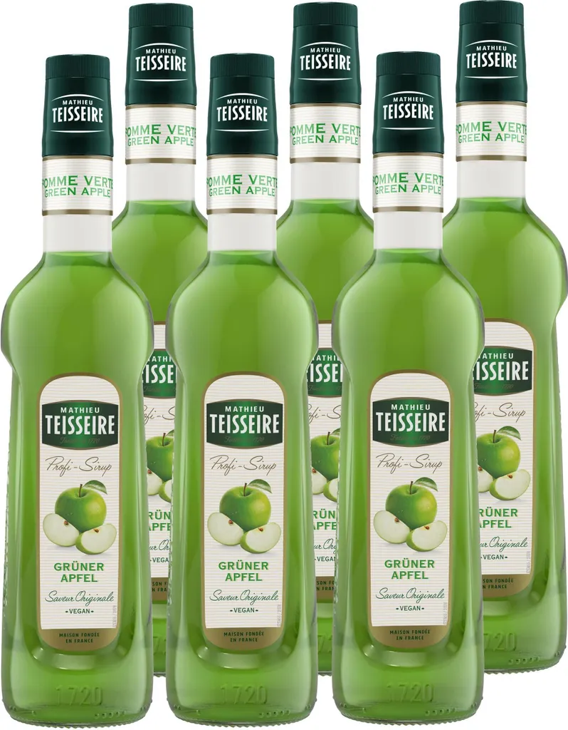Mathieu Teisseire Drink Syrup Green Apple 0.7L (pack of 6) 700 ml