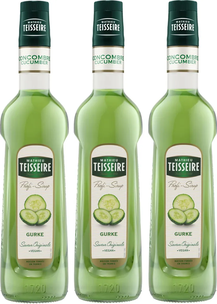 Mathieu Teisseire Beverage Syrup Cucumber 0.7L (Pack of 3)