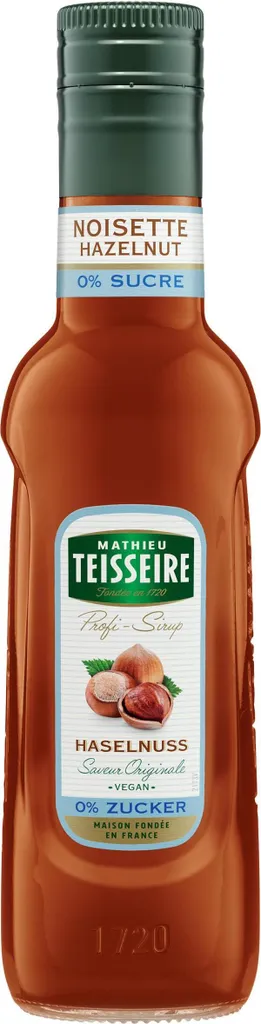 Mathieu Teisseire Hazelnut Drink Syrup 0% Sugar 0.25L (1 pack) 250 ml