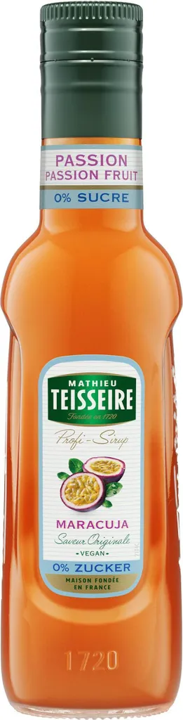 Mathieu Teisseire drink syrup passion fruit 0% sugar 0.25L (pack of 1) 250 ml