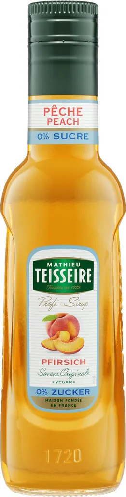 Mathieu Teisseire Drink Syrup Peach 0% Sugar 0.25L (Pack of 1)
