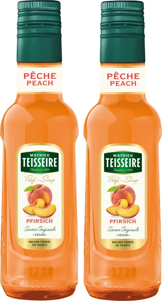 Mathieu Teisseire Drink Syrup Peach 0.25L (pack of 2) 250 ml