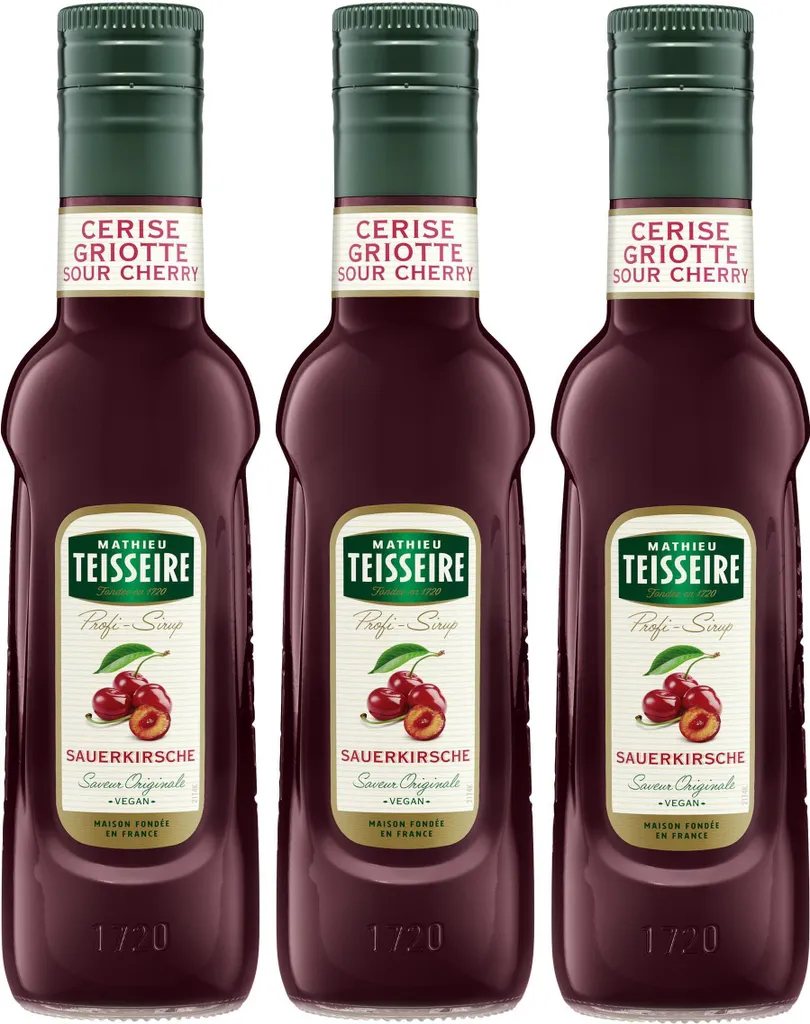 Mathieu Teisseire Drink Syrup Sour Cherry 0.25L (pack of 3)