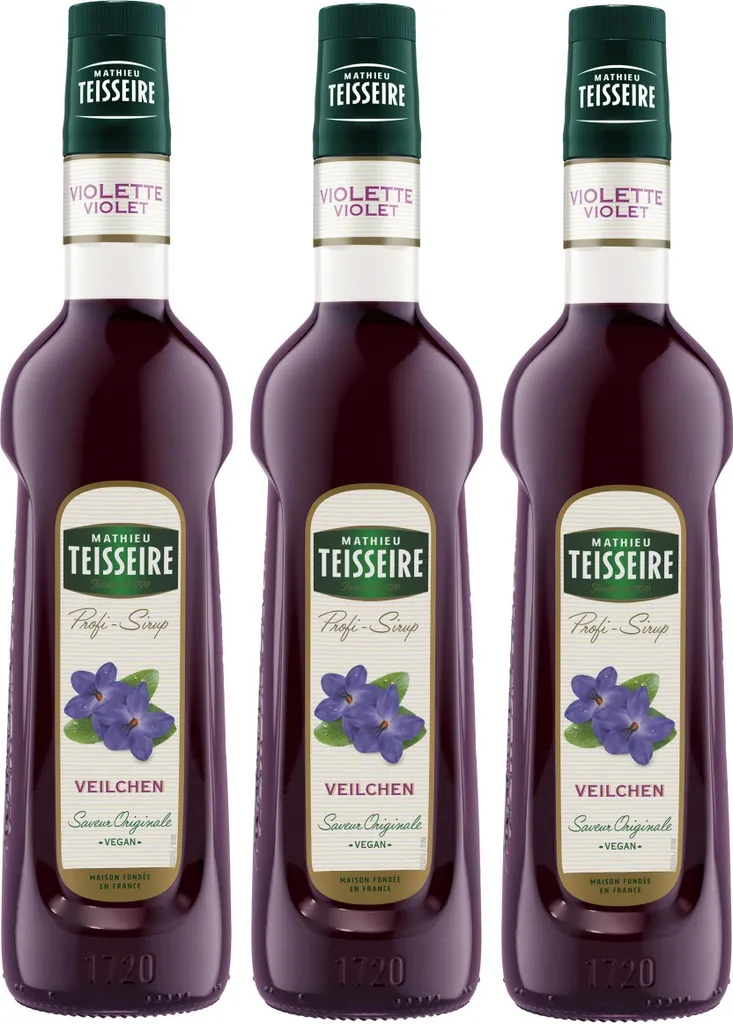 Mathieu Teisseire Drink Syrup Violet 0.7L (pack of 3)