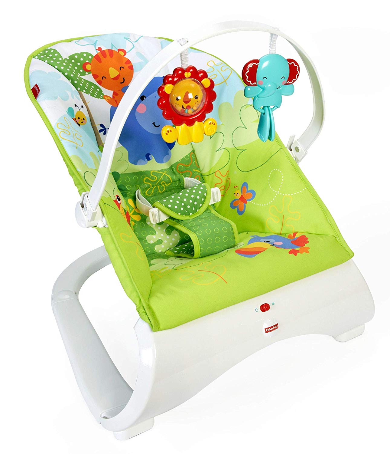 Fisher Price Mattel Fisher-Price CJJ79 Comfort Curve Funny Animal Rocker & Removable Toy