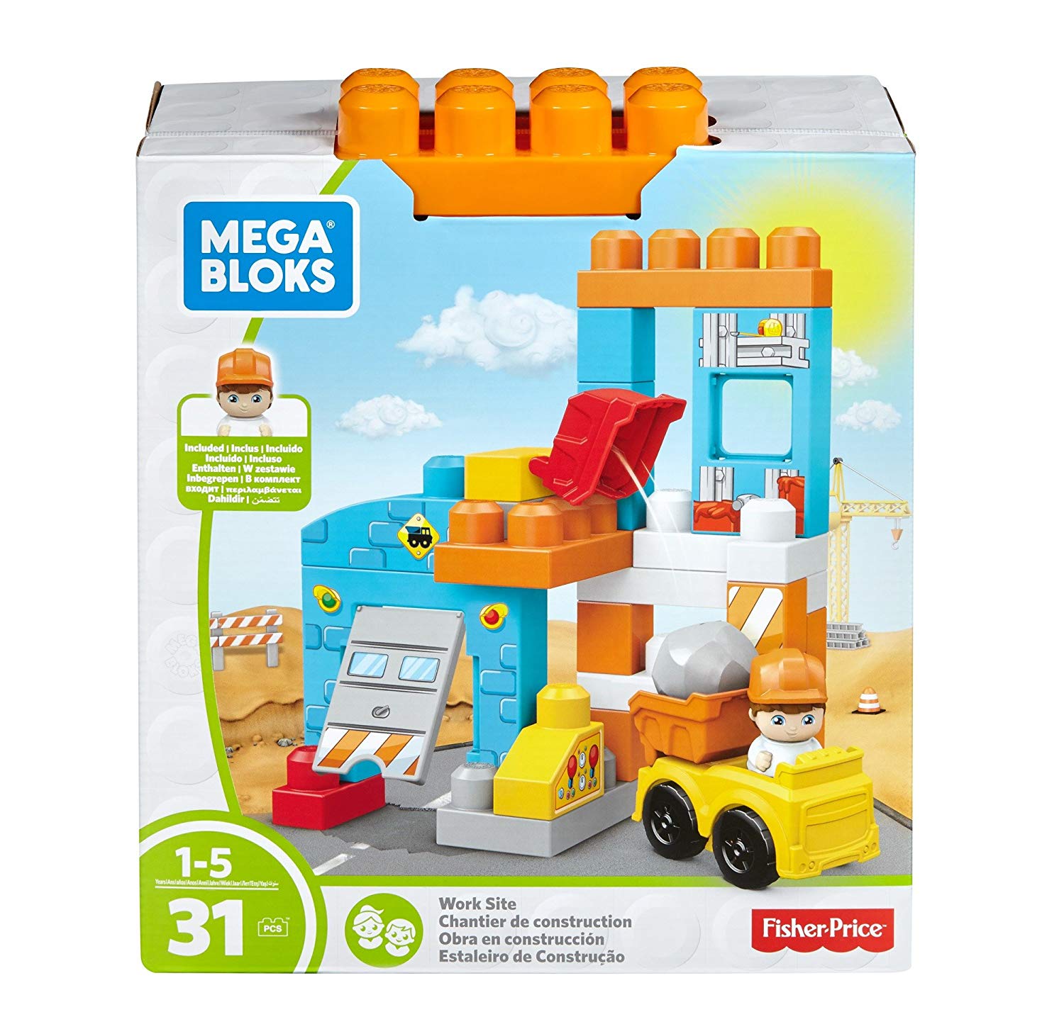 Mattel Mega Bloks Construction Site Ffg33 Building Block Toy
